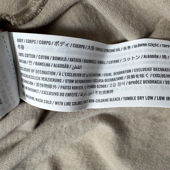 NWT Hollister Men's Relaxed Fit 100% Cotton Short Sleeve Henley Tee Light Tan - Picture 9 of 9